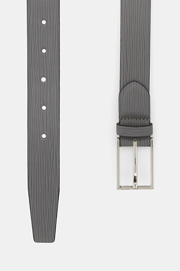 GREY LEATHER BELT 2