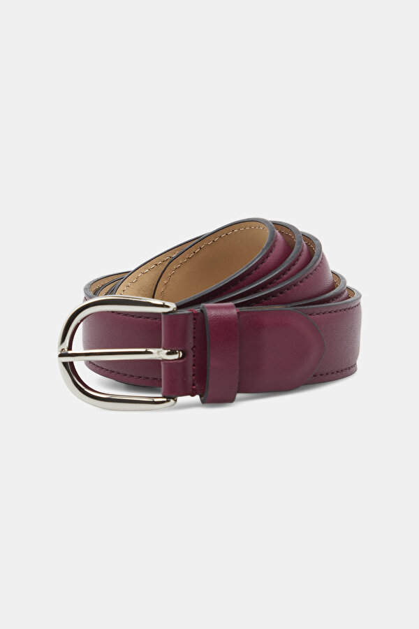 MAROON LEATHER BELT