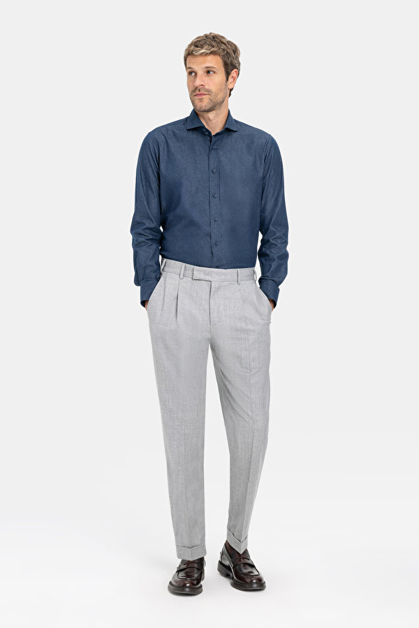 AÇIK GRİ DÜZ FLANEL PANTOLON