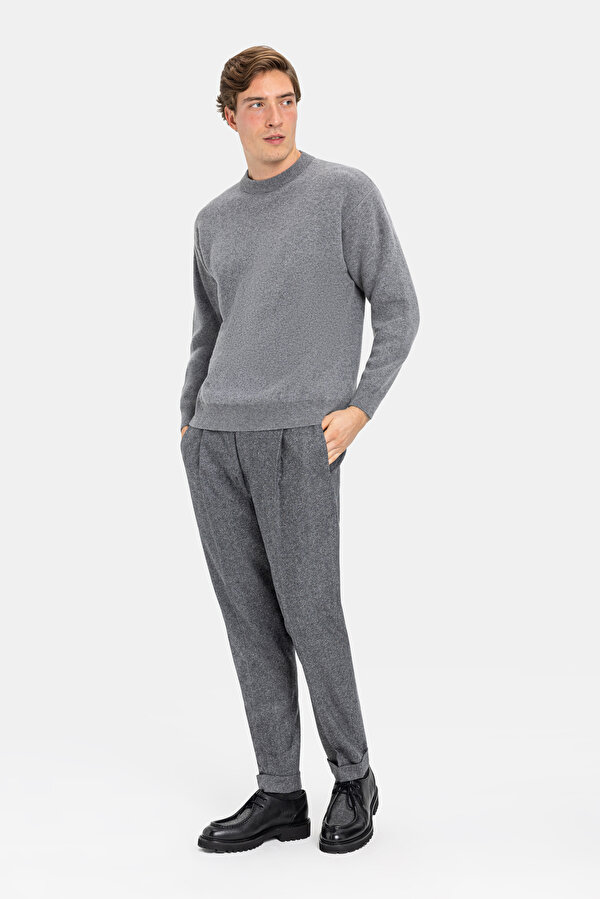 GRİ BALIKSIRTI PANTOLON