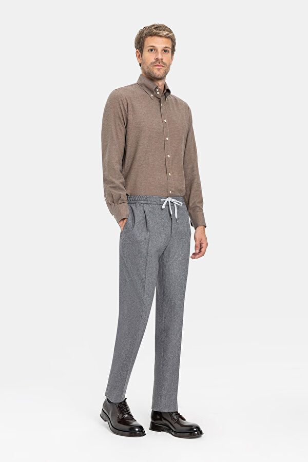 GRİ DÜZ FLANEL PANTOLON
