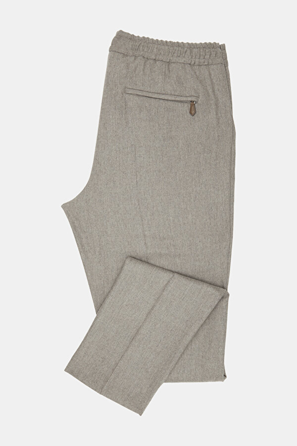 BEJ DÜZ FLANEL PANTOLON 6