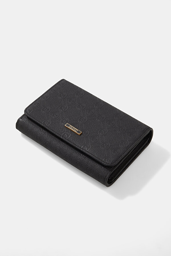 BLACK MONOGRAM WALLET 7