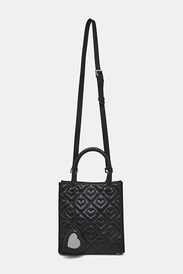 BLACK MONOGRAM LEATHER BAG 2