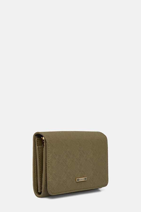 KHAKI MONOGRAM WALLET 2