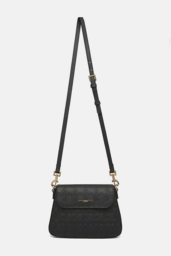 BLACK MONOGRAM LEATHER BAG 2