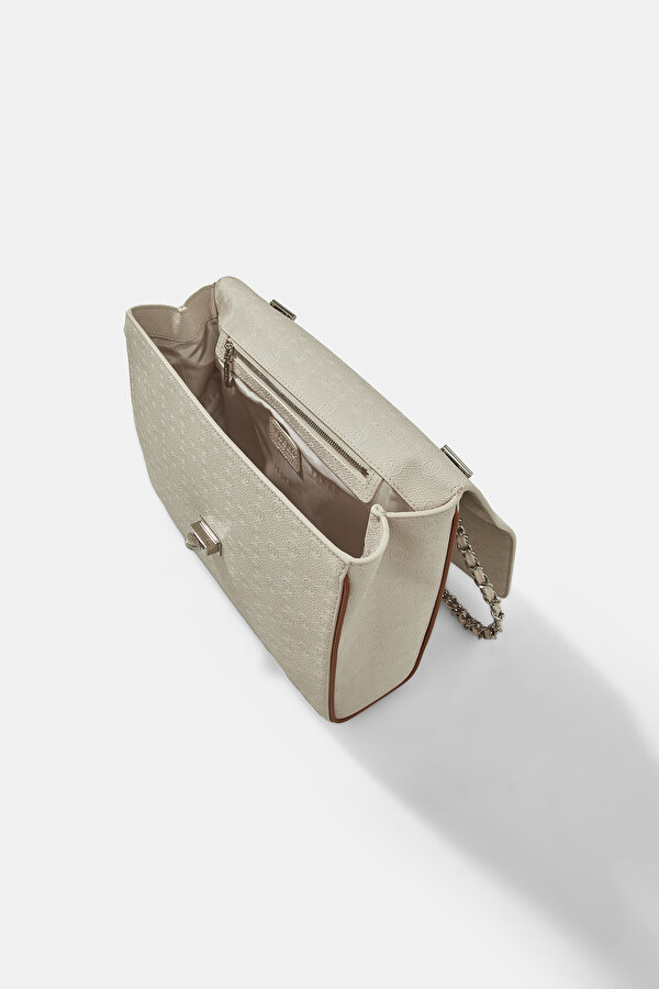 TAN MONOGRAM BAG 6