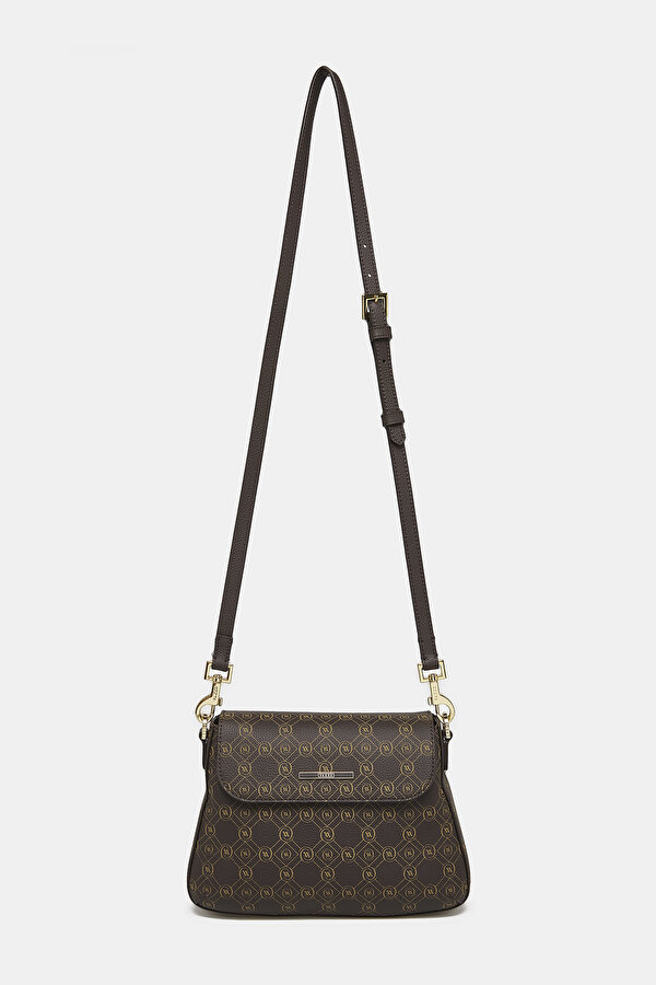 BEIGE MONOGRAM LEATHER BAG 2