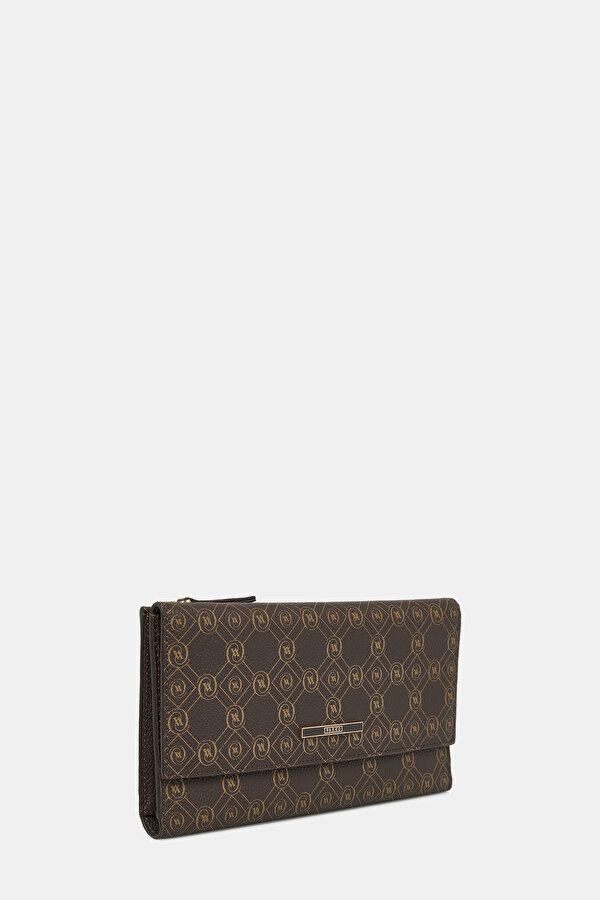BEIGE MONOGRAM LEATHER WALLET 2