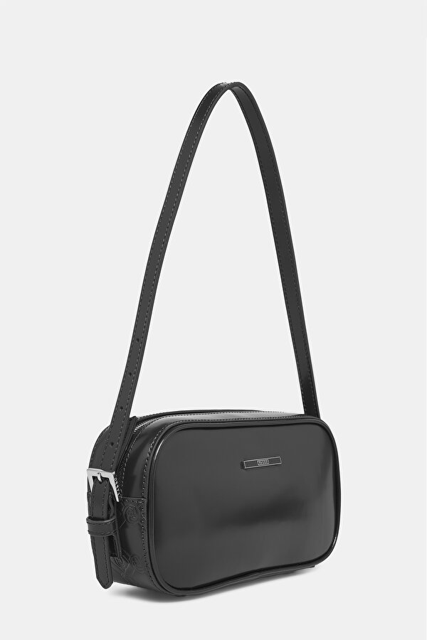 BLACK MONOGRAM LEATHER BAG 2
