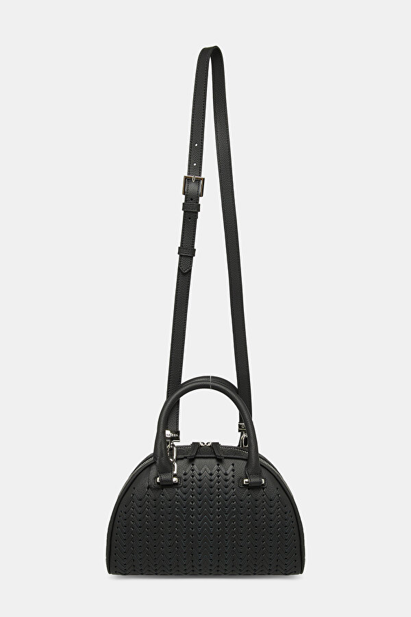 BLACK MONOGRAM LEATHER BAG 2