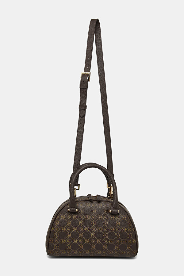 BEIGE MONOGRAM LEATHER BAG 2