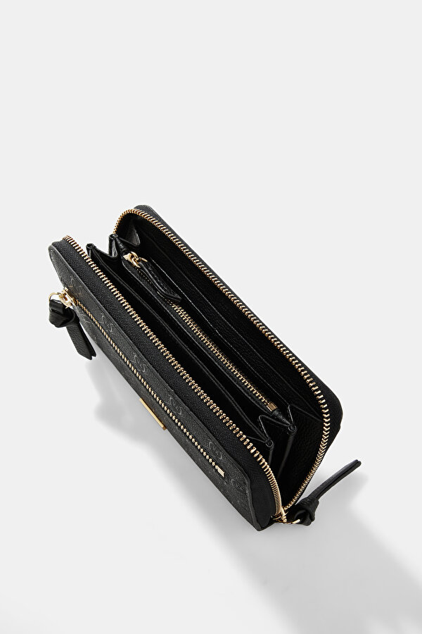 BLACK MONOGRAM WALLET 6