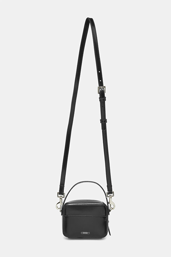 BLACK MONOGRAM LEATHER BAG 2
