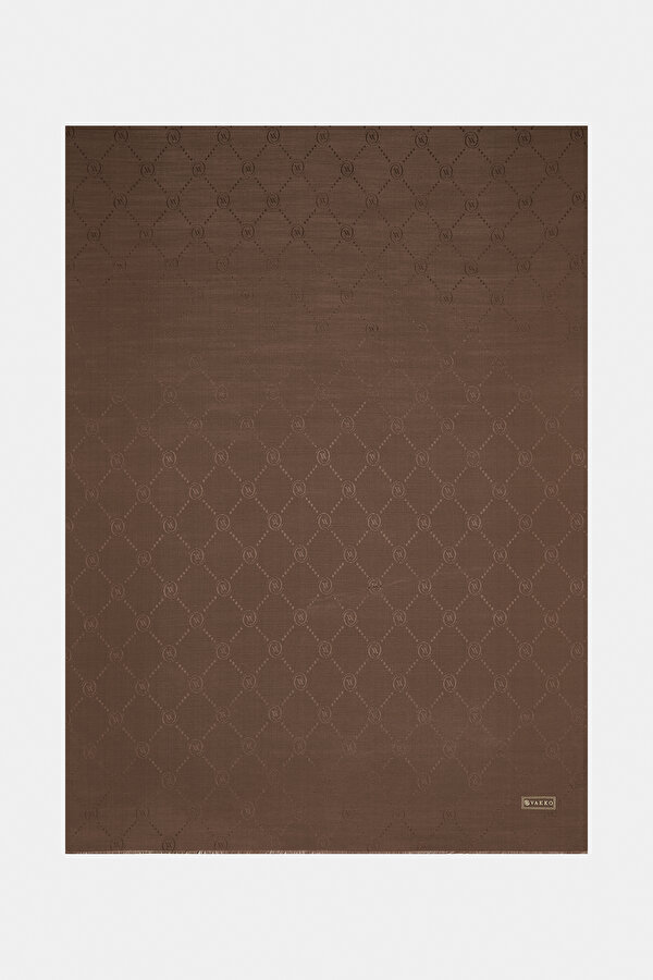 RED BROWN COTTON/SILK SHAWL