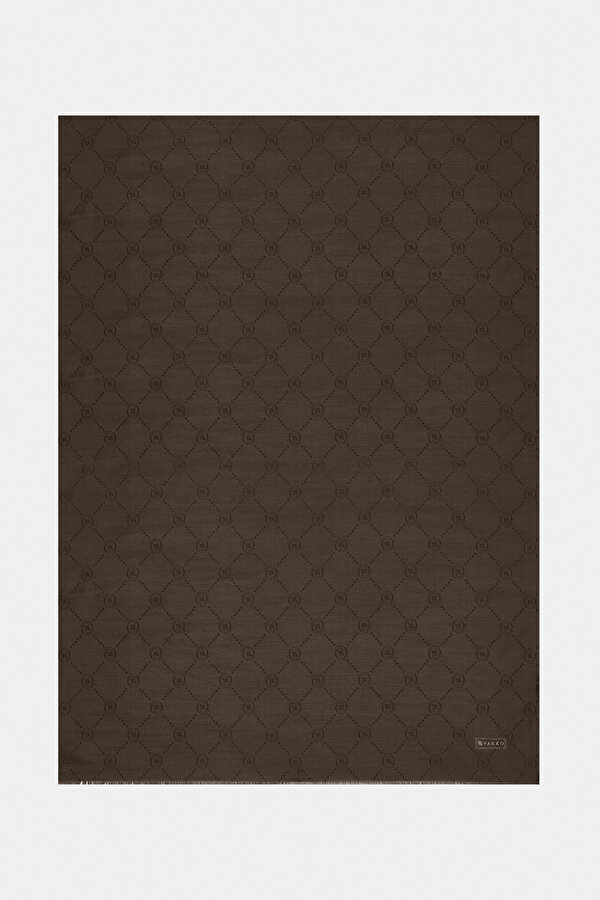 DARK BROWN COTTON/SILK SHAWL
