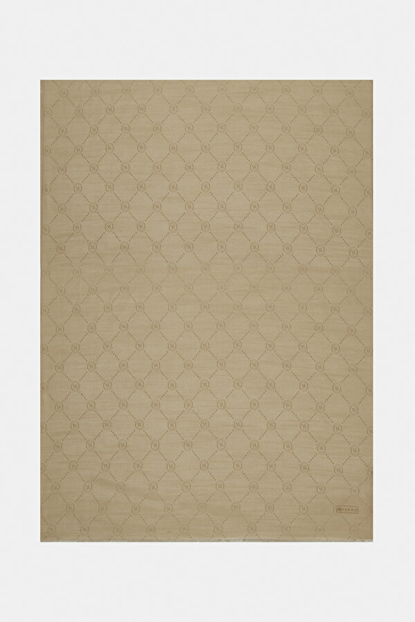 BEIGE COTTON/SILK SHAWL