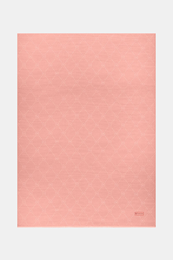 SALMON COTTON/SILK SHAWL