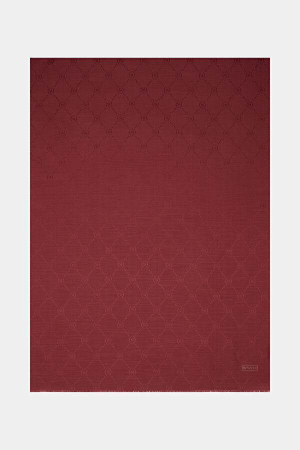 MAROON COTTON/SILK SHAWL