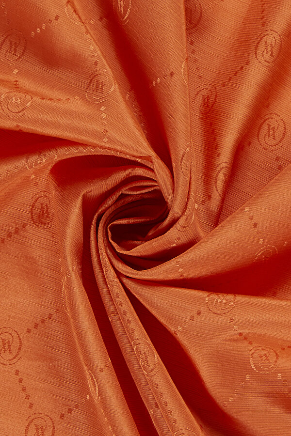 LIGHT ORANGE COTTON/SILK SHAWL 2