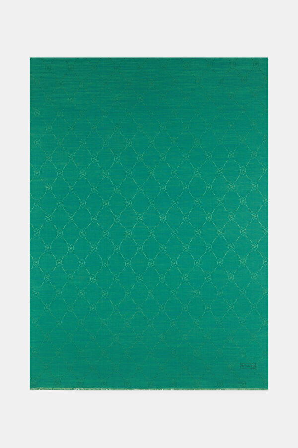 EMERALD GREEN COTTON/SILK SHAWL