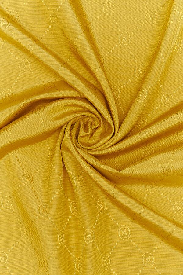 DARK YELLOW COTTON/SILK SHAWL 2