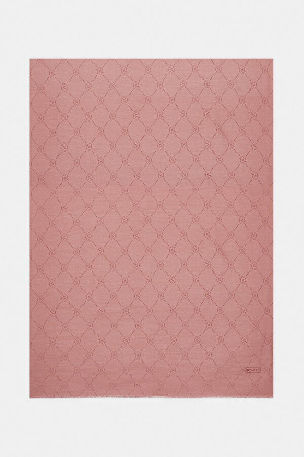 POWDER COTTON/SILK SHAWL
