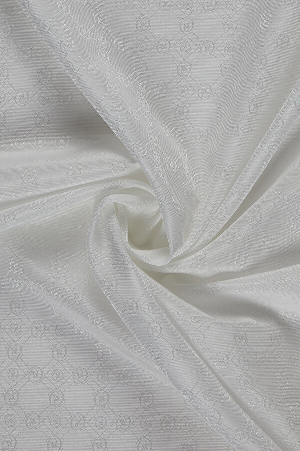 WHITE COTTON/SILK SHAWL 2