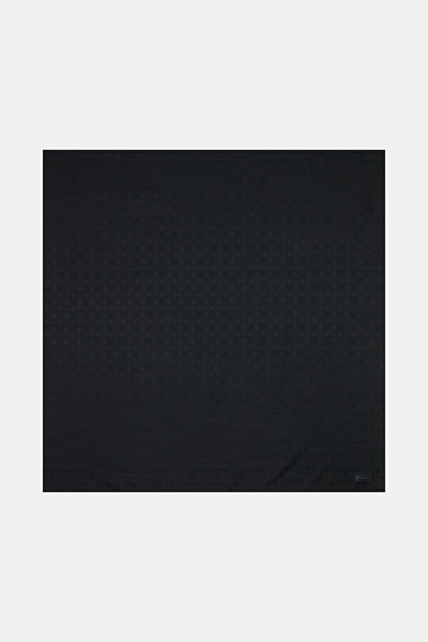 BLACK COTTON/SILK SCARF