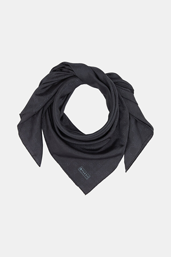 ANTHRACITE COTTON/SILK SCARF 2