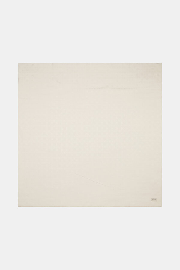 LIGHT GREY COTTON/SILK SCARF