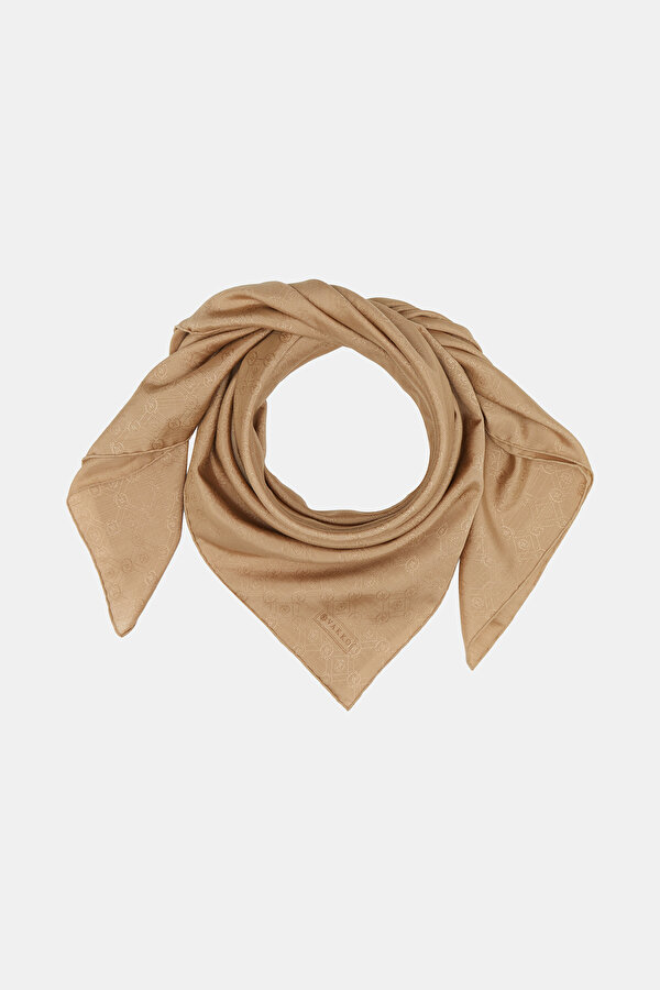 BROWN COTTON/SILK SCARF 2