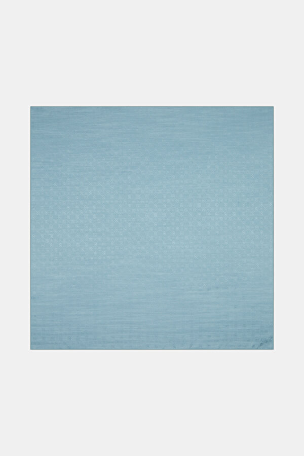 TURQUOISE COTTON/SILK SCARF
