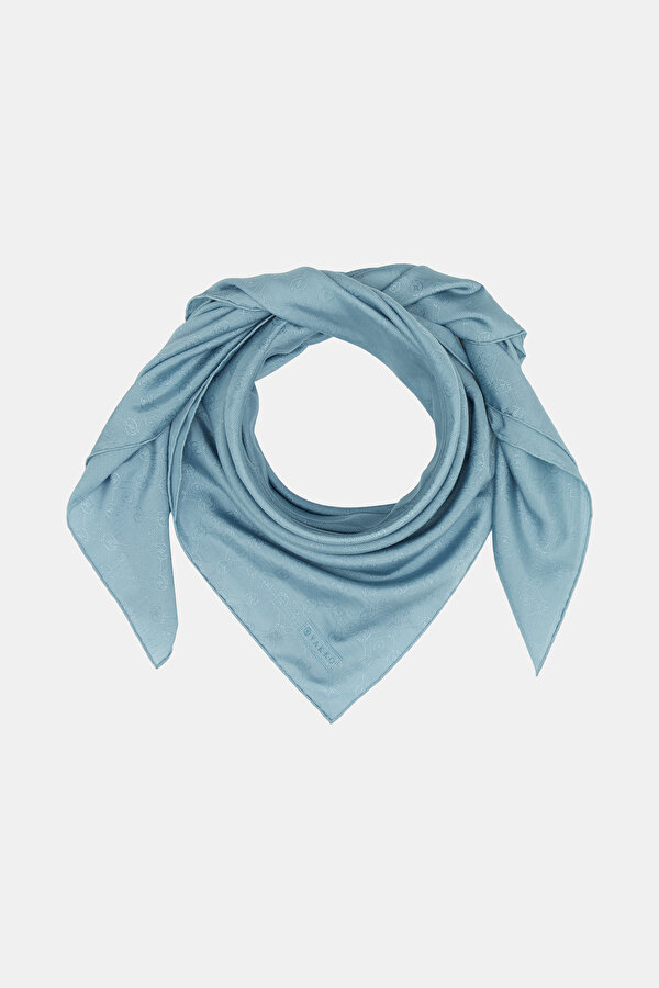 TURQUOISE COTTON/SILK SCARF 2