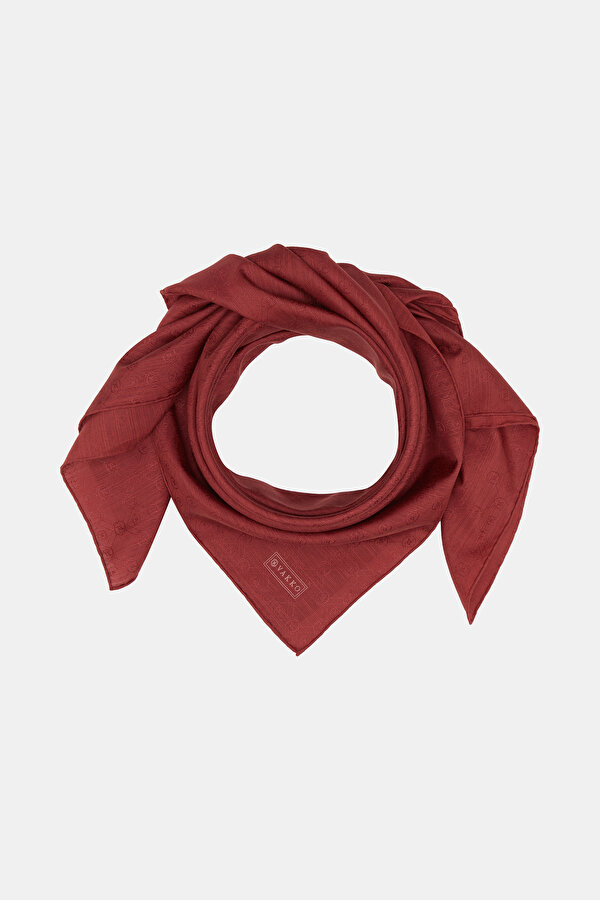 MAROON COTTON/SILK SCARF 2