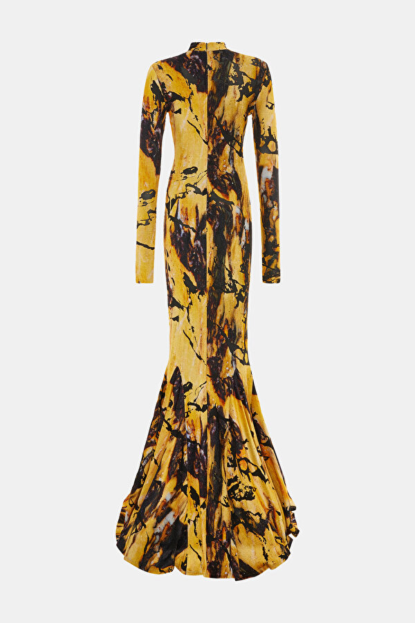 BLACK DESIGN FILLED MAXI DRESS 2