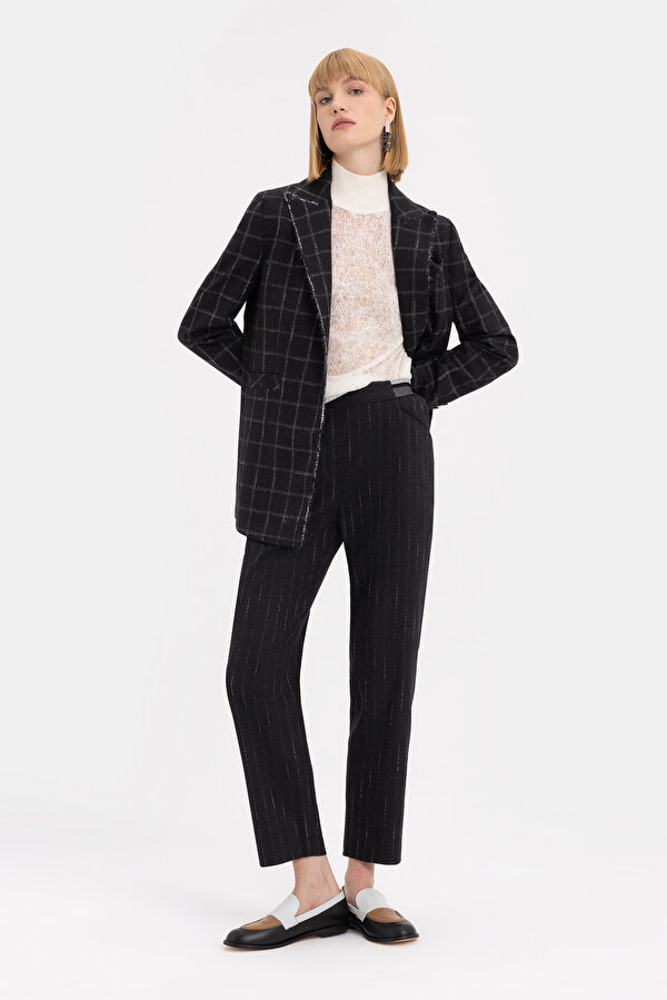 ECRU DESIGN FILLED SKINNY LEG TROUSERS