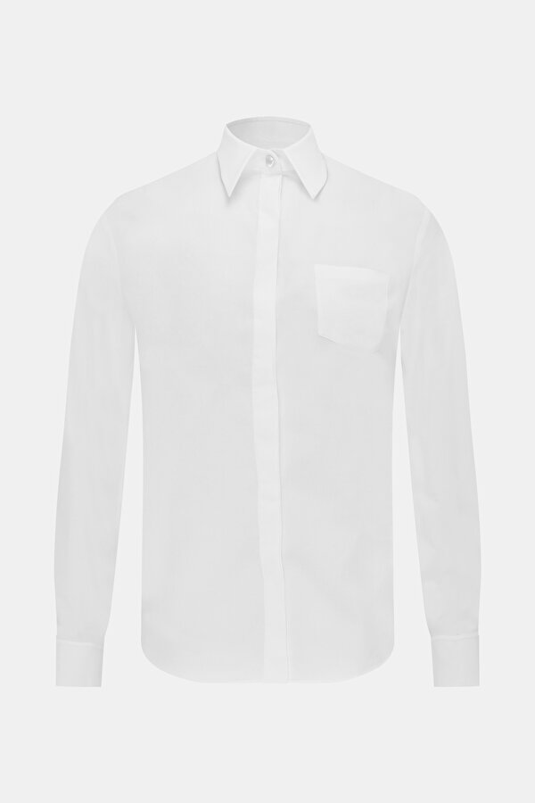 WHITE LONG SLEEVE SHIRT