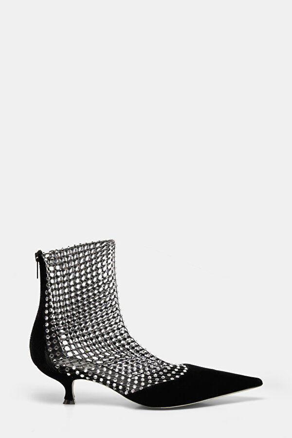 BLACK SATIN SHOES