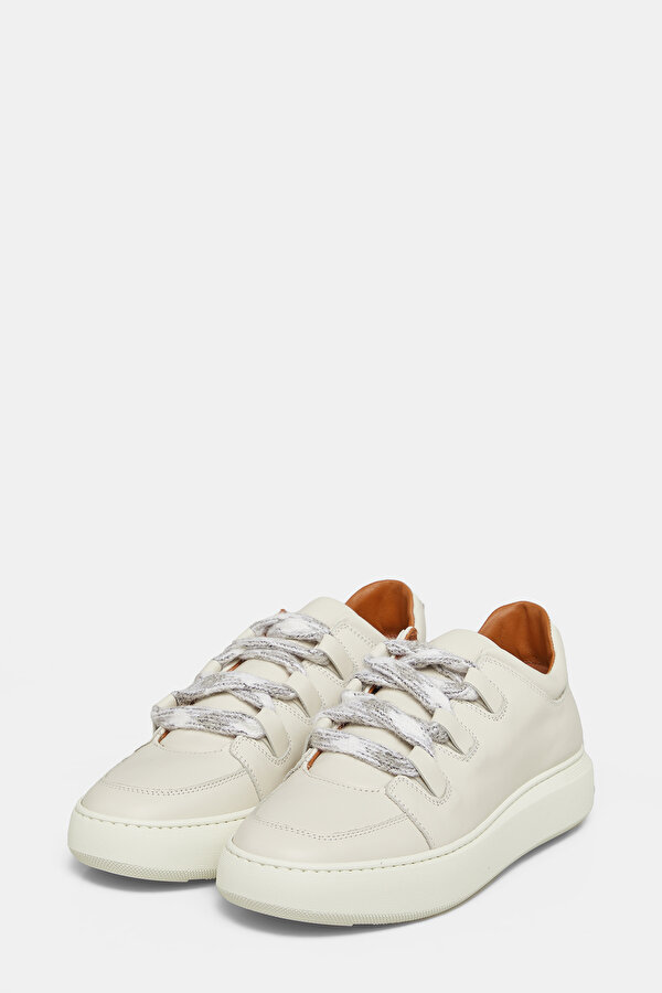 ECRU LEATHER SNEAKER 2