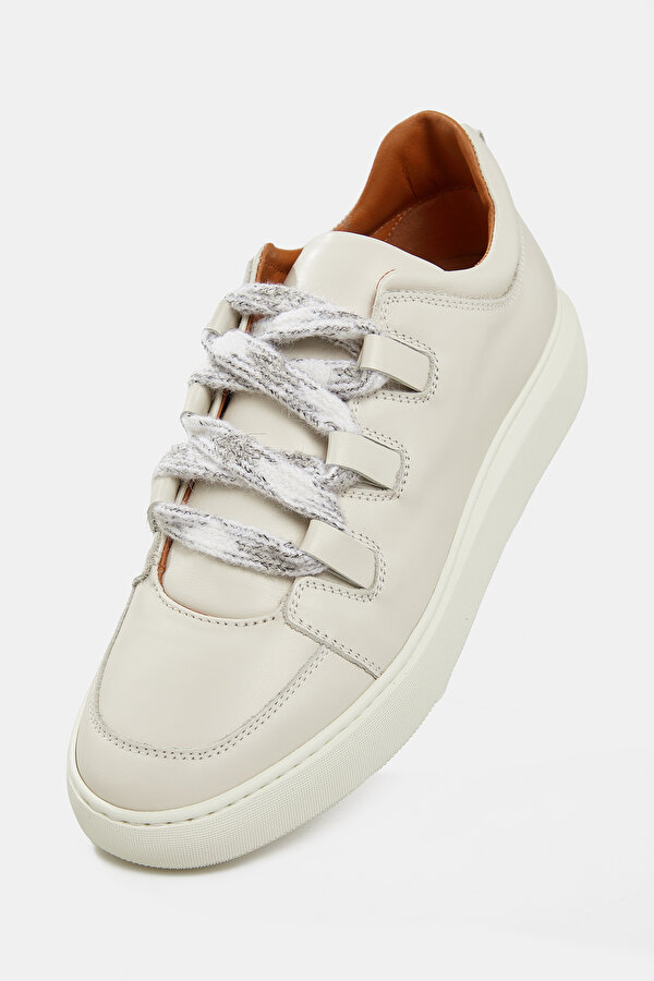 ECRU LEATHER SNEAKER 6