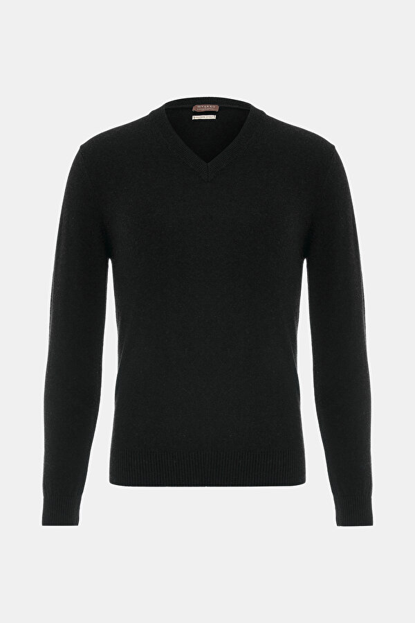 BLACK V NECK TRICOT