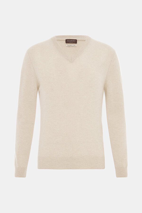 ECRU V NECK TRICOT