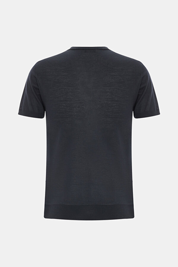 NAVY BLUE BASIC / ROUND NECKLINE TRICOT 2