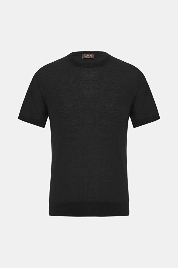 BLACK BASIC / ROUND NECKLINE TRICOT