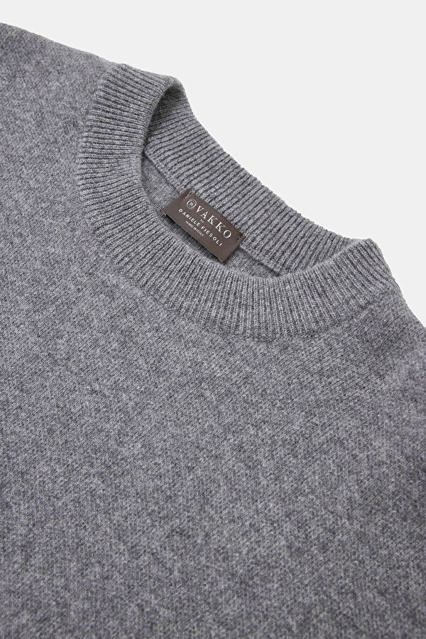 ANTHRACITE MELANGE BASIC / ROUND NECKLINE TRICOT 7