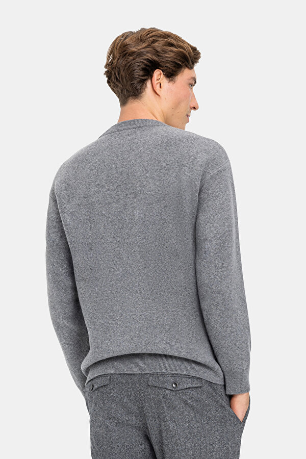 ANTHRACITE MELANGE BASIC / ROUND NECKLINE TRICOT 2