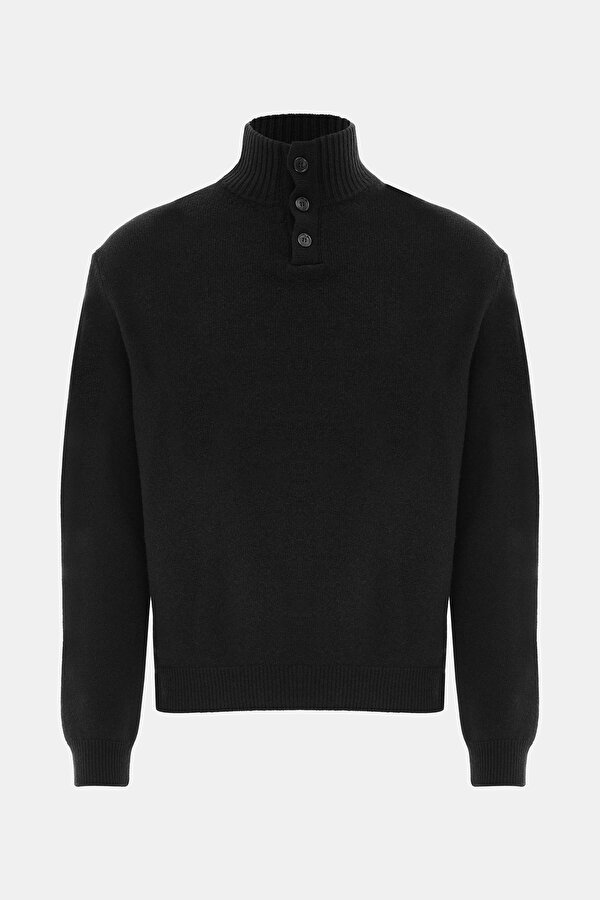 BLACK 1/2 TURTLENECK TRICOT