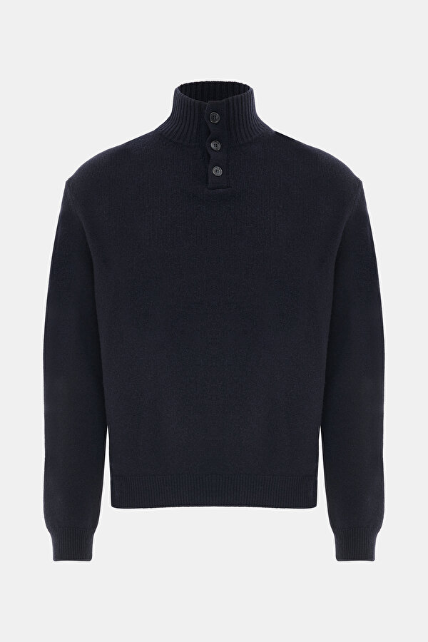 NAVY BLUE 1/2 TURTLENECK TRICOT