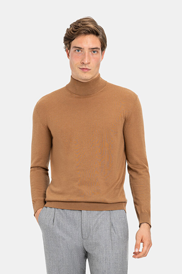 CAMEL 1/2 TURTLENECK TRICOT